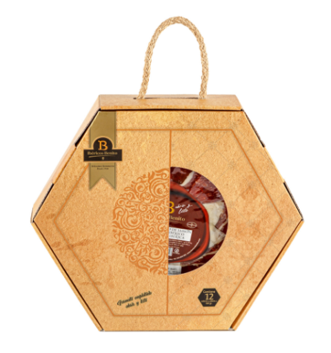 Estuche Hexagonal Jamón de cebo 50% 12 platos